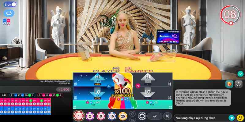 Game Rocket HiLo Baccarat phiên bản mới với đặc trưng riêng